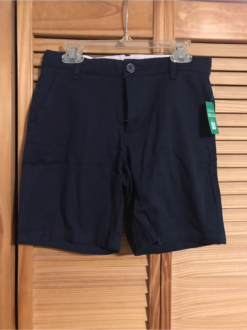 GAP Kids Navy Flat-Front Chino Shorts, Ex 14 Slim
